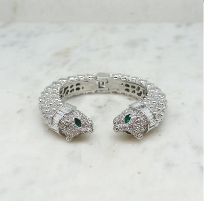 NIIKI JONC LEO DEUX TÈTES ARGENT BRACELET SERPENT