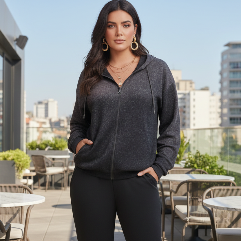 7358 JOGGING GRANDE TAILLE STRASS MATIERE EXCEPTIONNEL