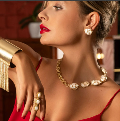 NIIKI 929 PEARLY BOUCLES D OREILLES CLIPS(PERLES BAROQUES)