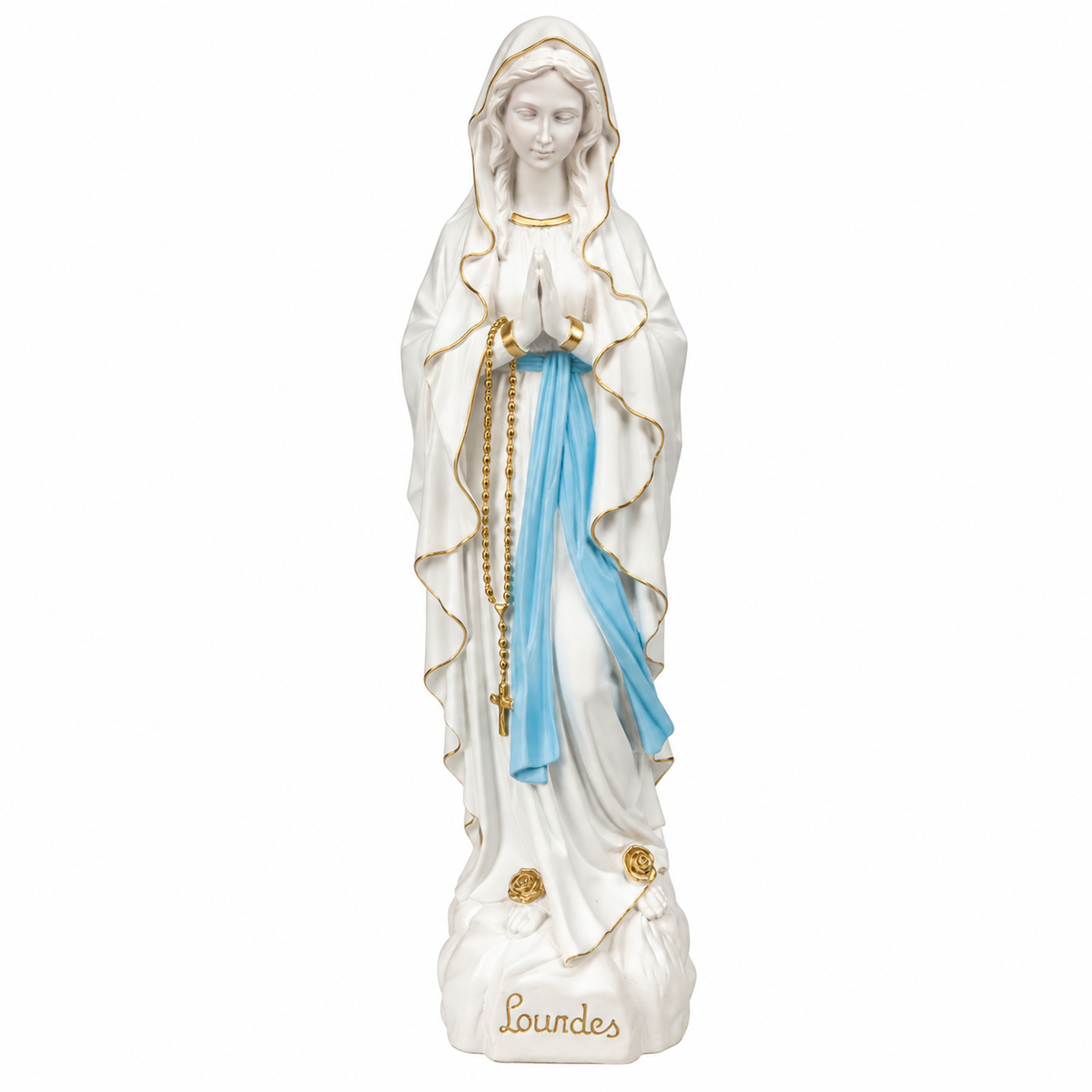 EVNL40BB 40 cm Vierge Marie fond blanc image IA