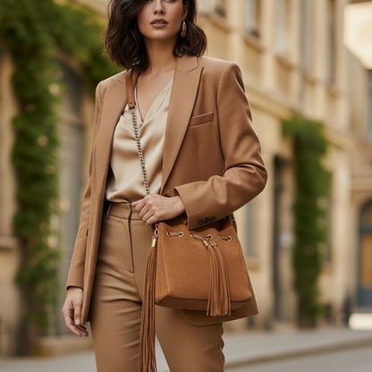 ALEX MAX Sac avec franges latérales chaîne dorée ,sac à main style bohème chaîne dorée chic pour femme – accessoire de mode élégant avec détails tressés artisanaux ,disponible en 3coloris idéal pour sorties et soirées,qualité premium