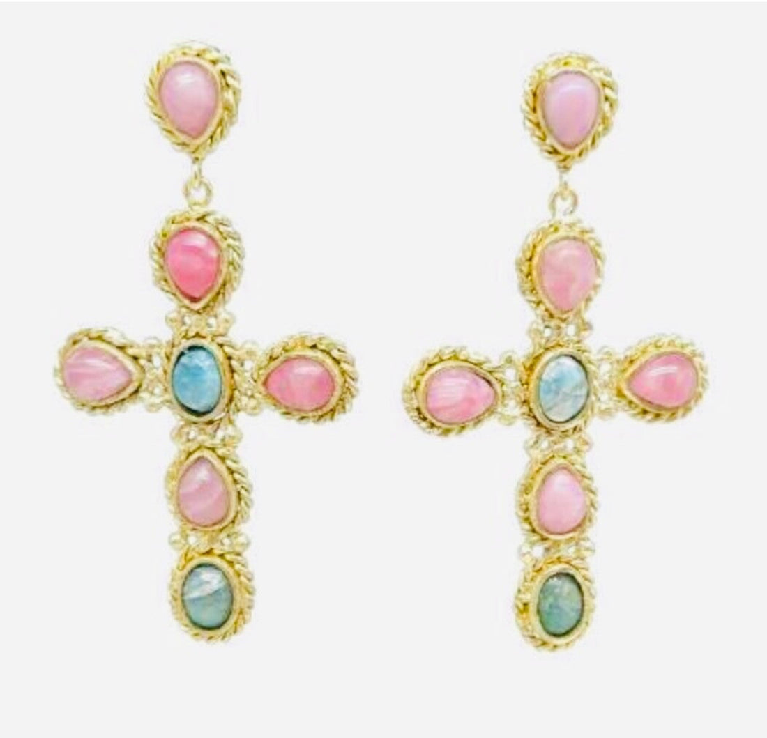 PRECOMANDE 10 JOUR NIIKI PARIS Boucles d’oreilles( NCE352AR)Faith rhodocrosite et apatite  (sur commande)