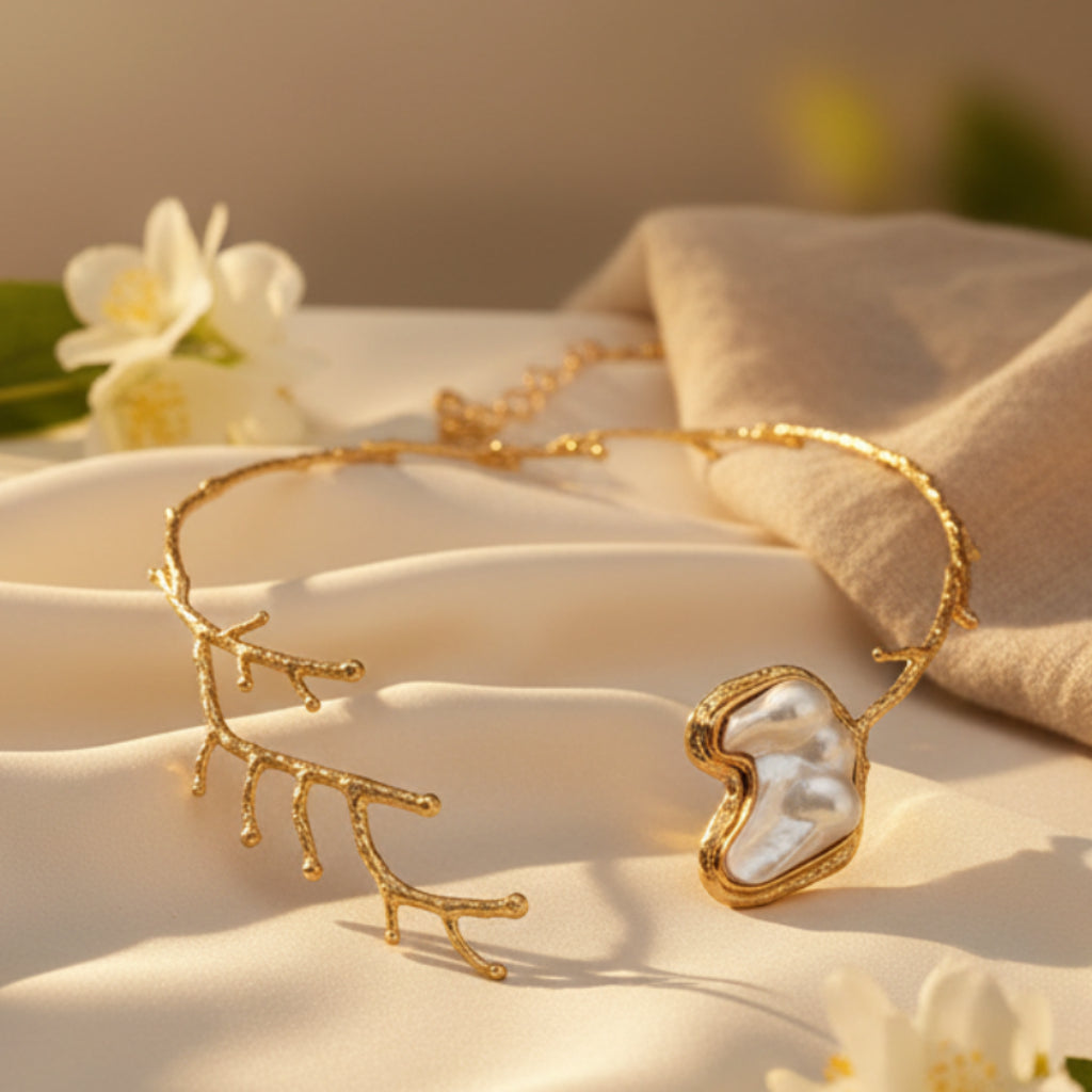NIIKI PARIS 1179 bijoux feuille pierre nacrée chaque article vendu séparément Tout les bijoux NIIKI peuvent être précommandé délai de 15 jours ouvrables voir en privé avec Laetitia .