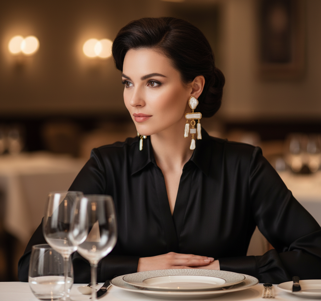 NIIKI PARIS 1179 bijoux feuille pierre nacrée chaque article vendu séparément Tout les bijoux NIIKI peuvent être précommandé délai de 15 jours ouvrables voir en privé avec Laetitia .