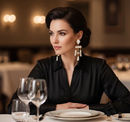 NIIKI PARIS 1179 bijoux feuille pierre nacrée chaque article vendu séparément Tout les bijoux NIIKI peuvent être précommandé délai de 15 jours ouvrables voir en privé avec Laetitia .