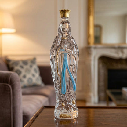 Vierge en verre de Lourdes 25 cm