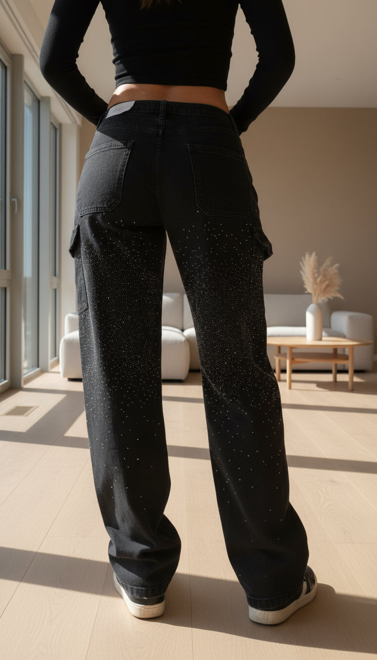 POPUP2007  WIDE BALLON JEANS STRASS