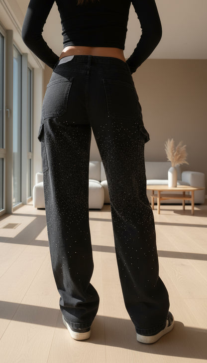 POPUP2007  WIDE BALLON JEANS STRASS