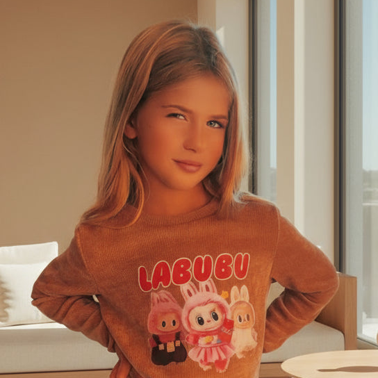 ensemble survêtement premium en velours ultra doux pour petite fille 🎀 look cocooning tendance avec motifs colorés - idéal pour l&