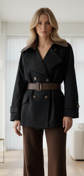 POPUP F177 VESTE POUR FEMME ÉLÉGANT CEINTURE FOURNI