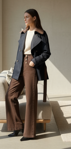 POPUP F177 VESTE POUR FEMME ÉLÉGANT CEINTURE FOURNI