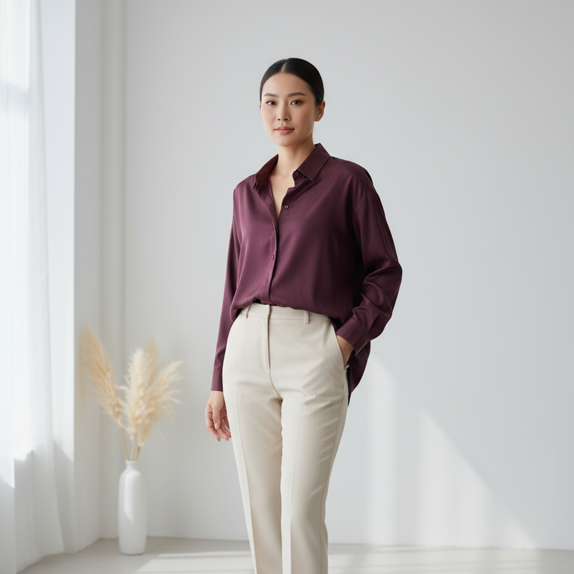 315033  chemisier elasthanne bordeaux