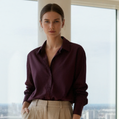 315033  chemisier elasthanne bordeaux