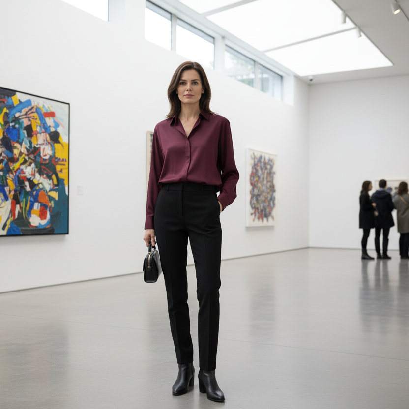 315033  chemisier elasthanne bordeaux