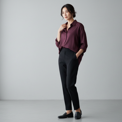 315033  chemisier elasthanne bordeaux