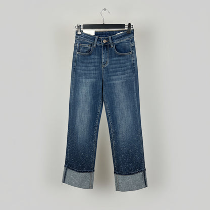 1197 1193 JEANS STRASS TAILLE HAUTE STRECH