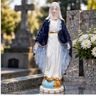 Statue Vierge Marie EVR MIR céramique 40 cm - photo 3