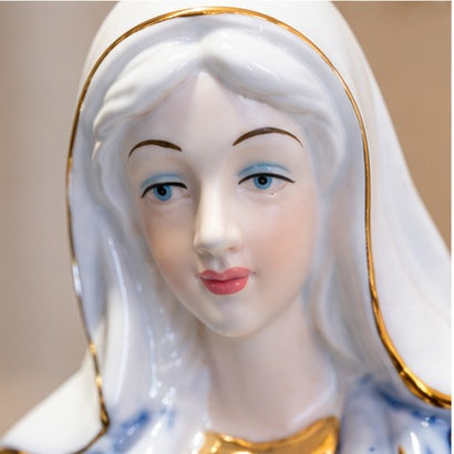 Statue Vierge Marie EVR MIR céramique 40 cm - photo 7