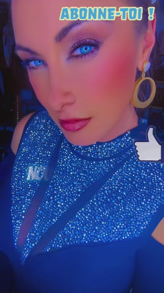 2272 Robe luxe moulante élégante avec décolleté jusqu&