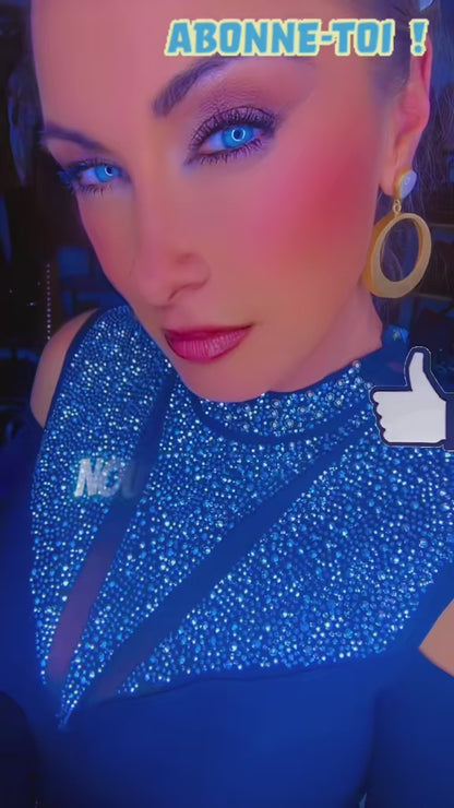 2272 Robe luxe moulante élégante avec décolleté jusqu&