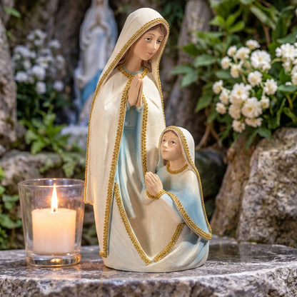 Vierge Marie avec Bernadette 22 cm, photographie 3