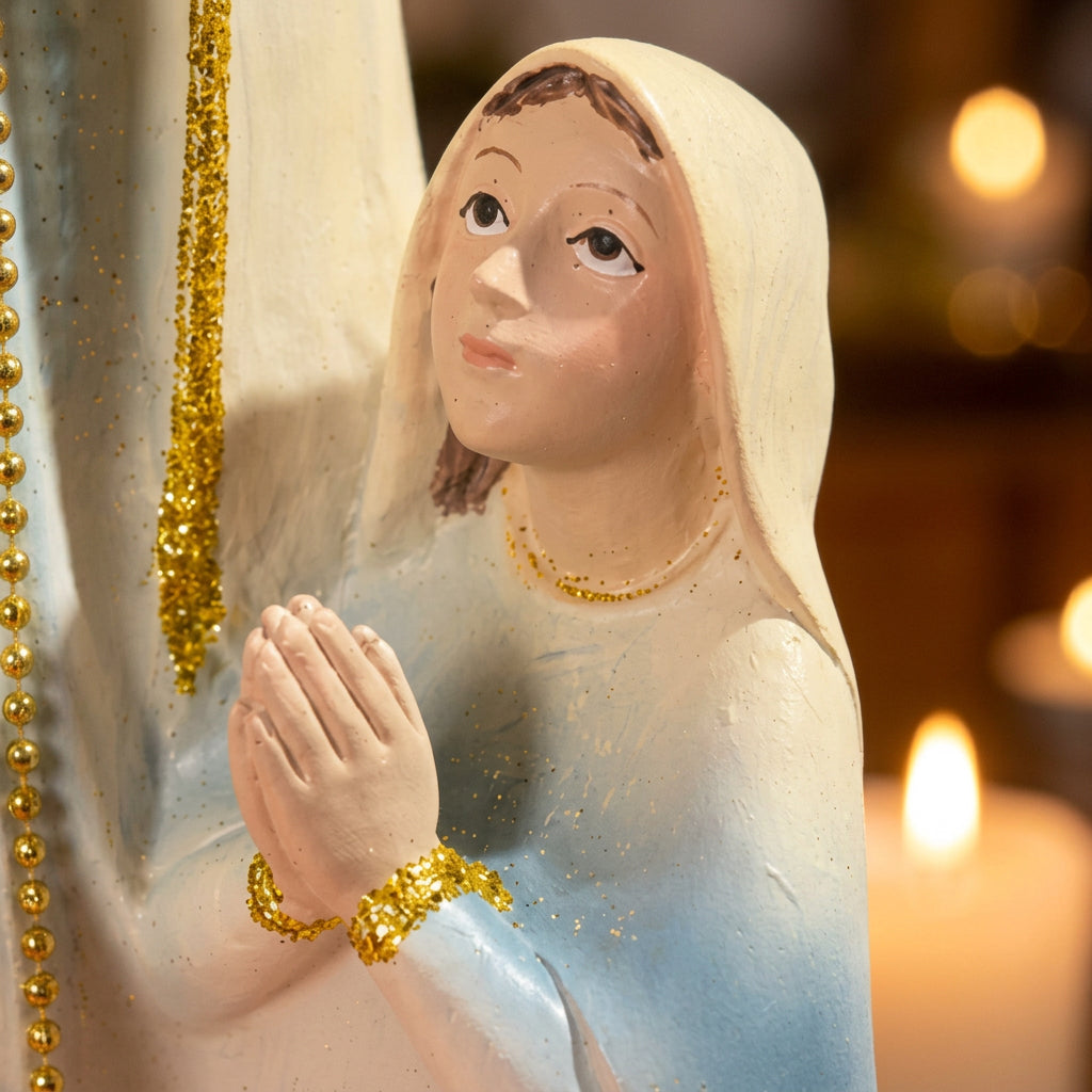 Vierge Marie avec Bernadette 22 cm, photographie 5
