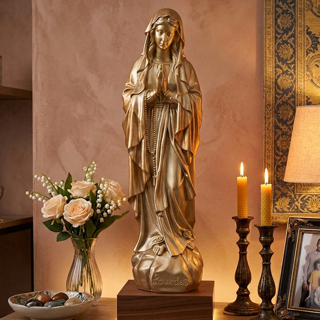 Vierge Marie dorée 80 cm photo 2