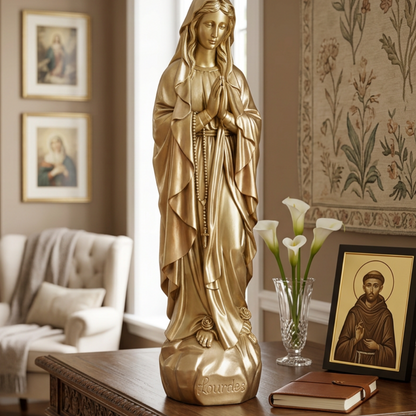 Vierge dorée 80 cm vue entière supplémentaire 2