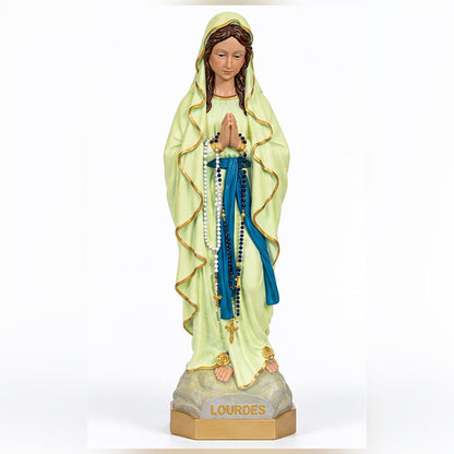 Vierge fluorescente de Lourdes – fond blanc