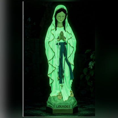 Vierge fluorescente de Lourdes – lumineuse nuit